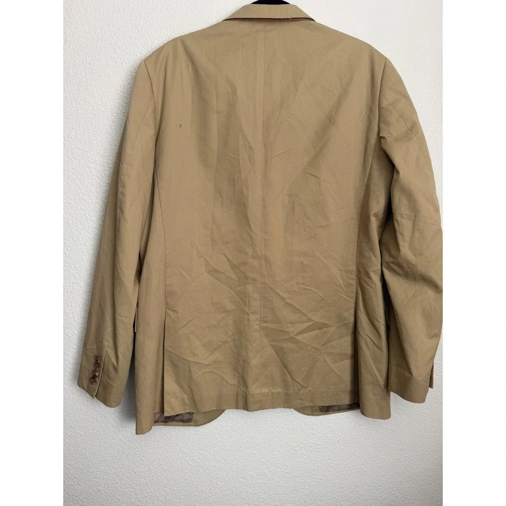 J.Crew Ludlow Blazer 40R Men‎ Khaki Tan Cotton Larusmiani Italian Fabric Sport